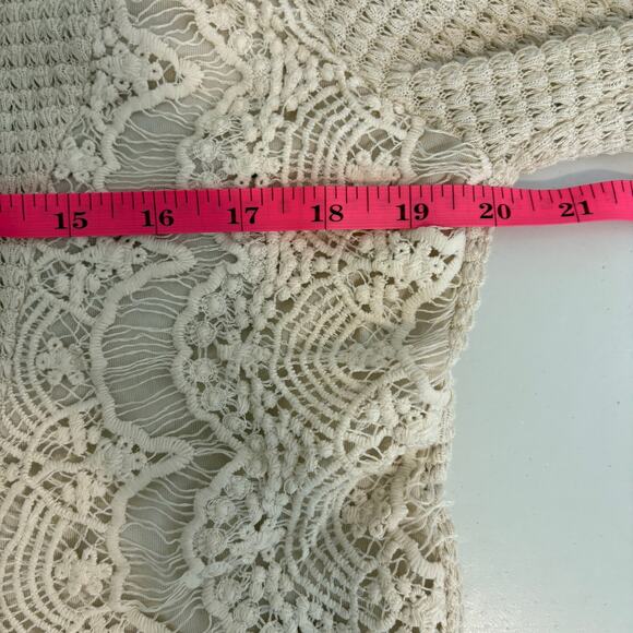 ANDTHEWHY Cream Lace Long Sleeve‎ Top Blouse - S - Picture 7 of 7